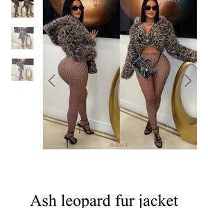 Leopard Print Fur Jacket
